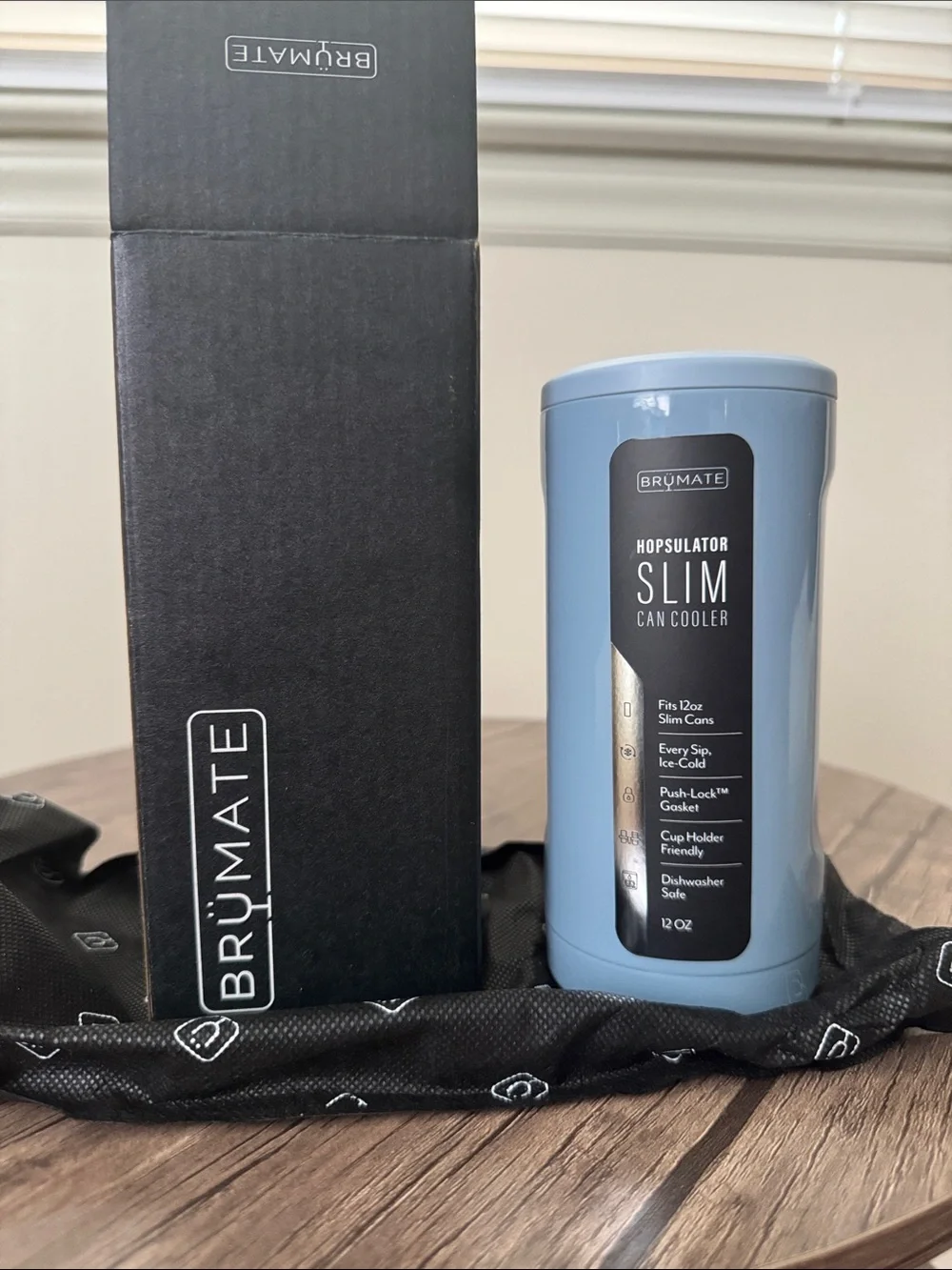 BruMate Hopsulator Slim Can Cooler - Denim Blue